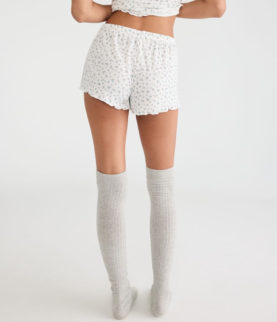 Floral Lace Knit Sleep Shorts