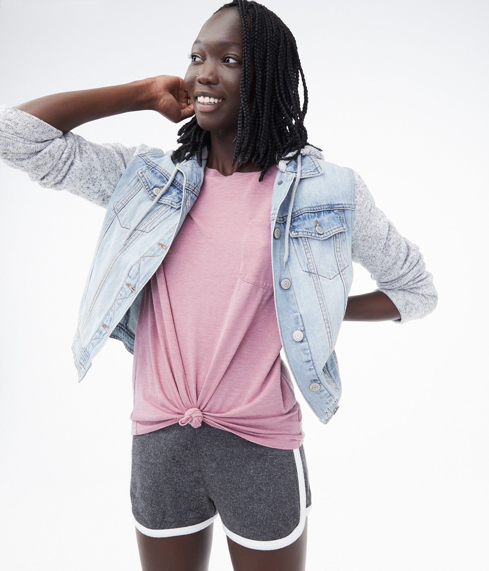 Burnout Girlfriend Pocket Crew Tee