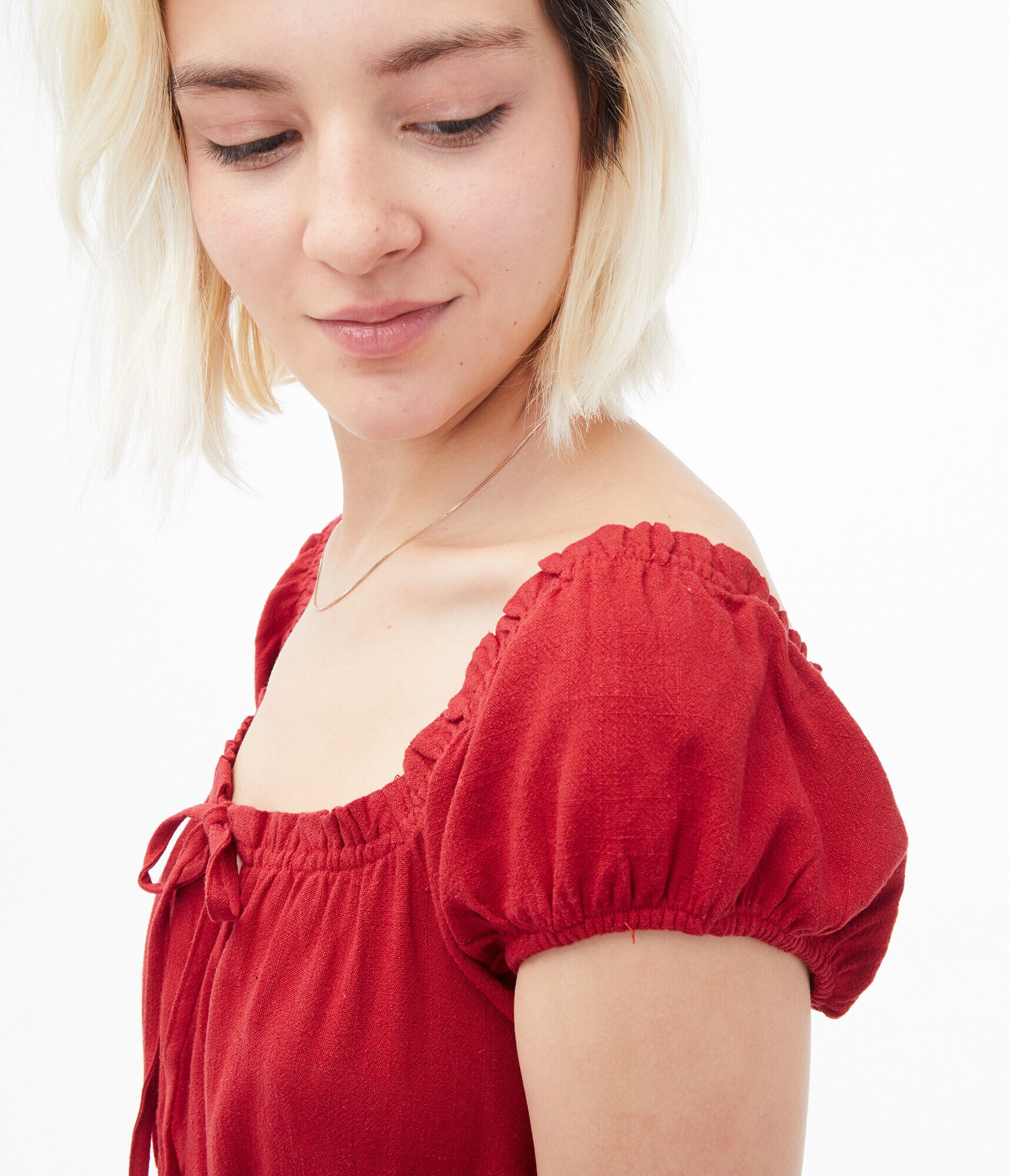 Tie-Neck Empire Dress