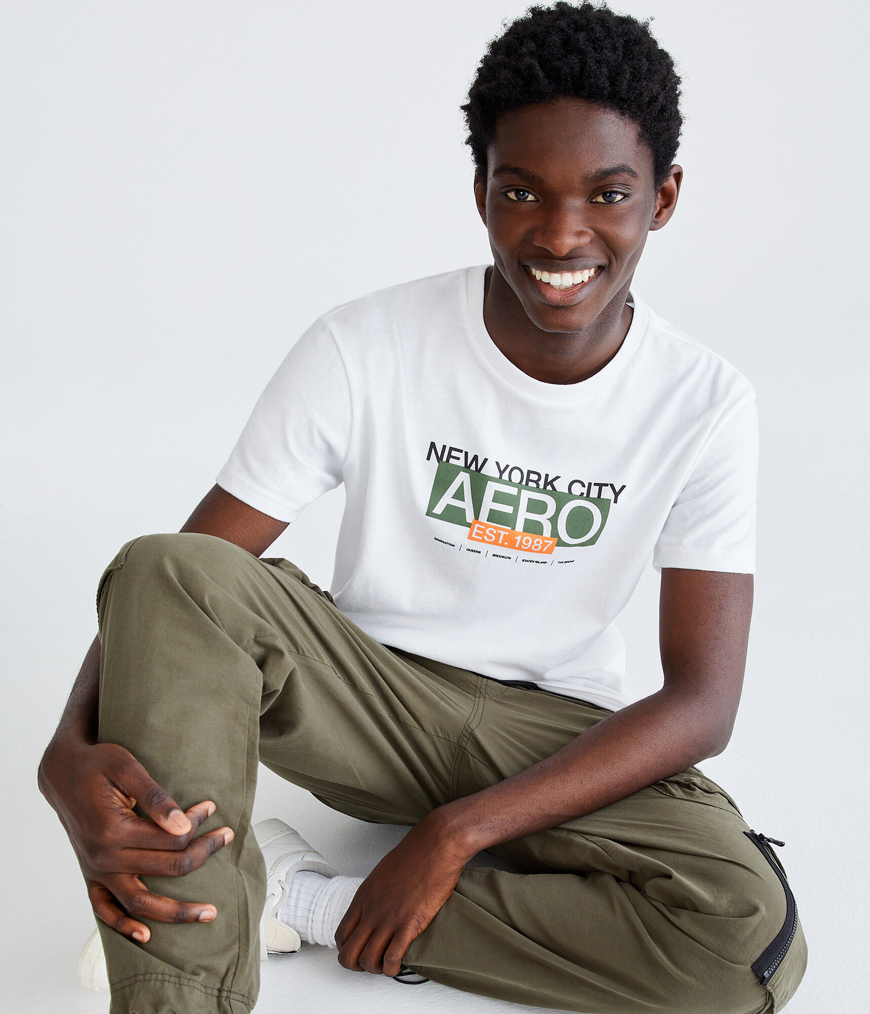 Aero New York City Box Logo Graphic Tee