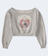 Ohio State Buckeyes Cropped Off-The-Shoulder Sweatshirt