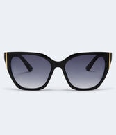 Metal Stripe Cateye Sunglasses