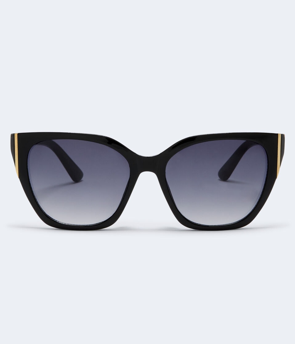 Metal Stripe Cateye Sunglasses