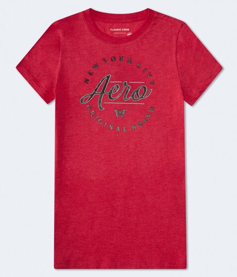 Aero Script Butterfly Foil Graphic Tee Aero Script Butterfly Foil Graphic Tee