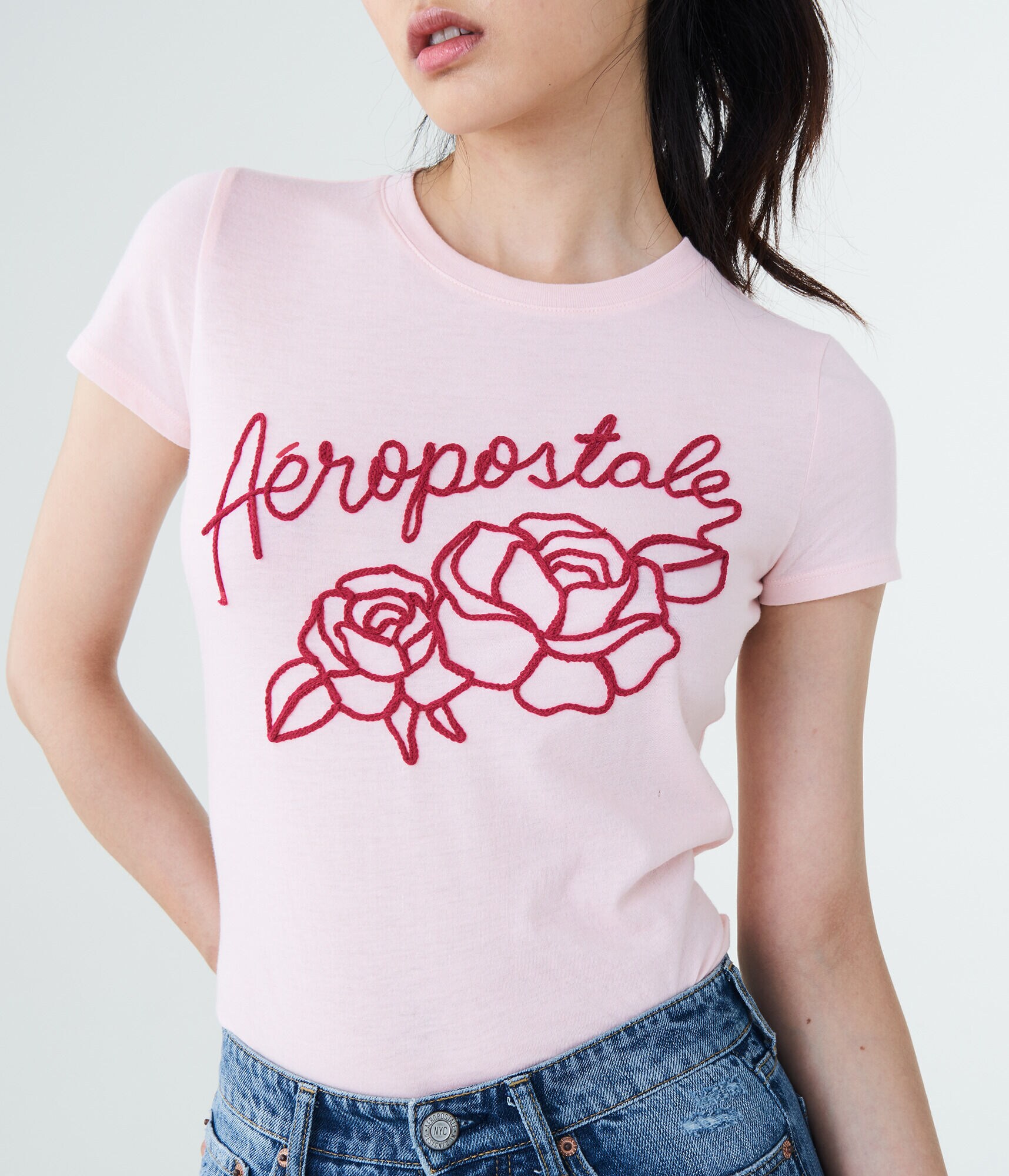 Aeropostale Rose Graphic Tee
