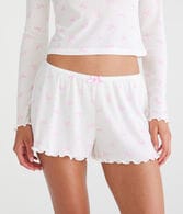 Printed Knit Sleep Shorts