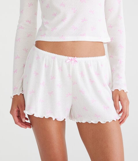 Printed Knit Sleep Shorts Printed Knit Sleep Shorts