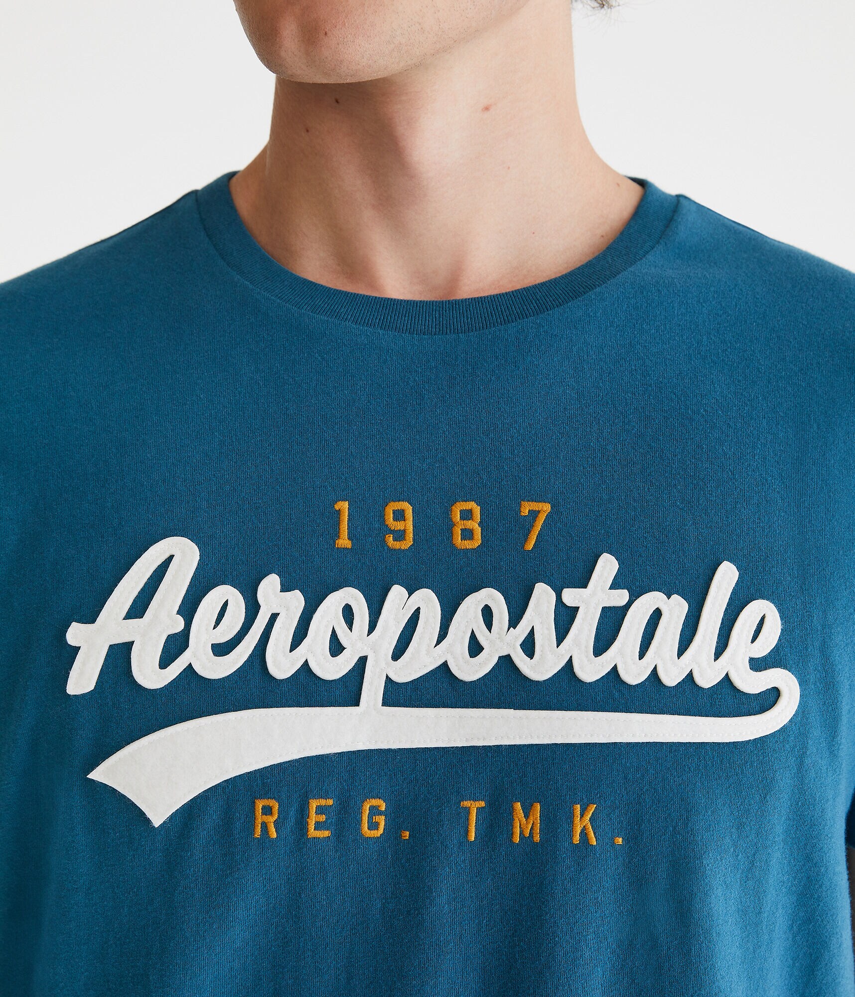 Aeropostale Script Appliqu&eacute; Graphic Tee