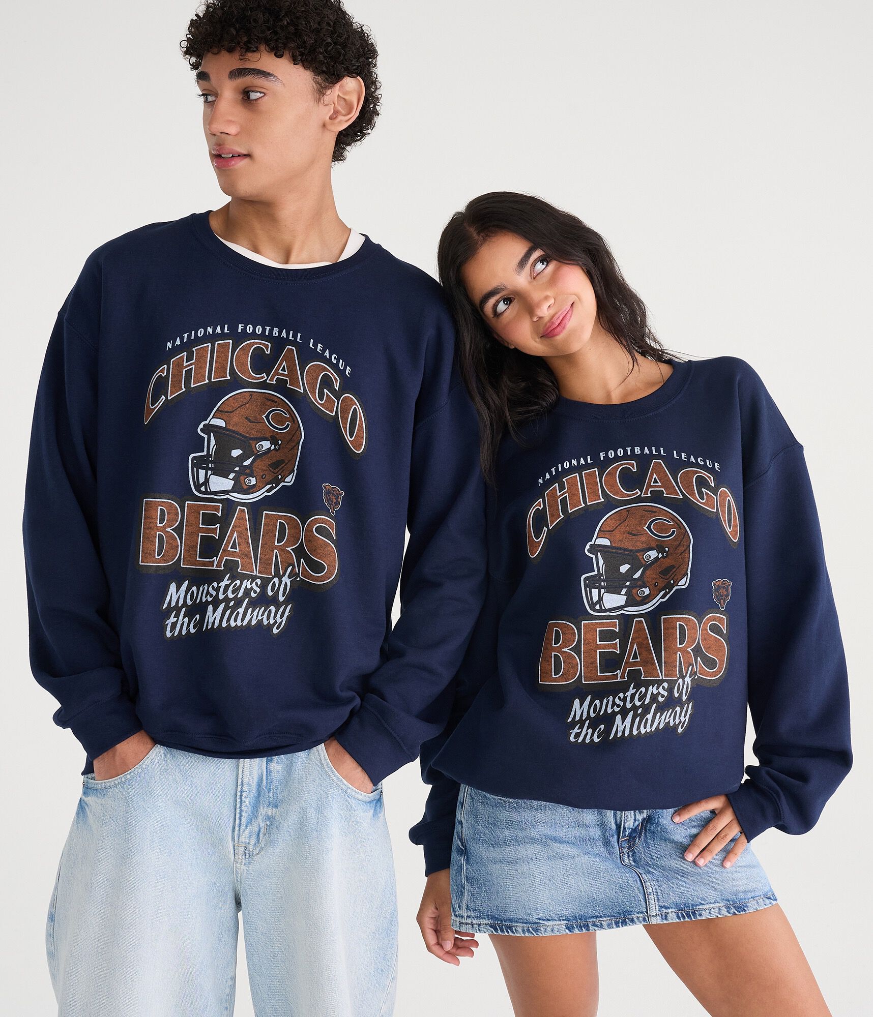 Chicago Bears Helmet Crew Sweatshirt