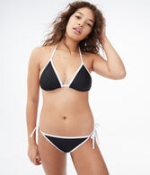 Contrast Triangle Halter Bikini Top