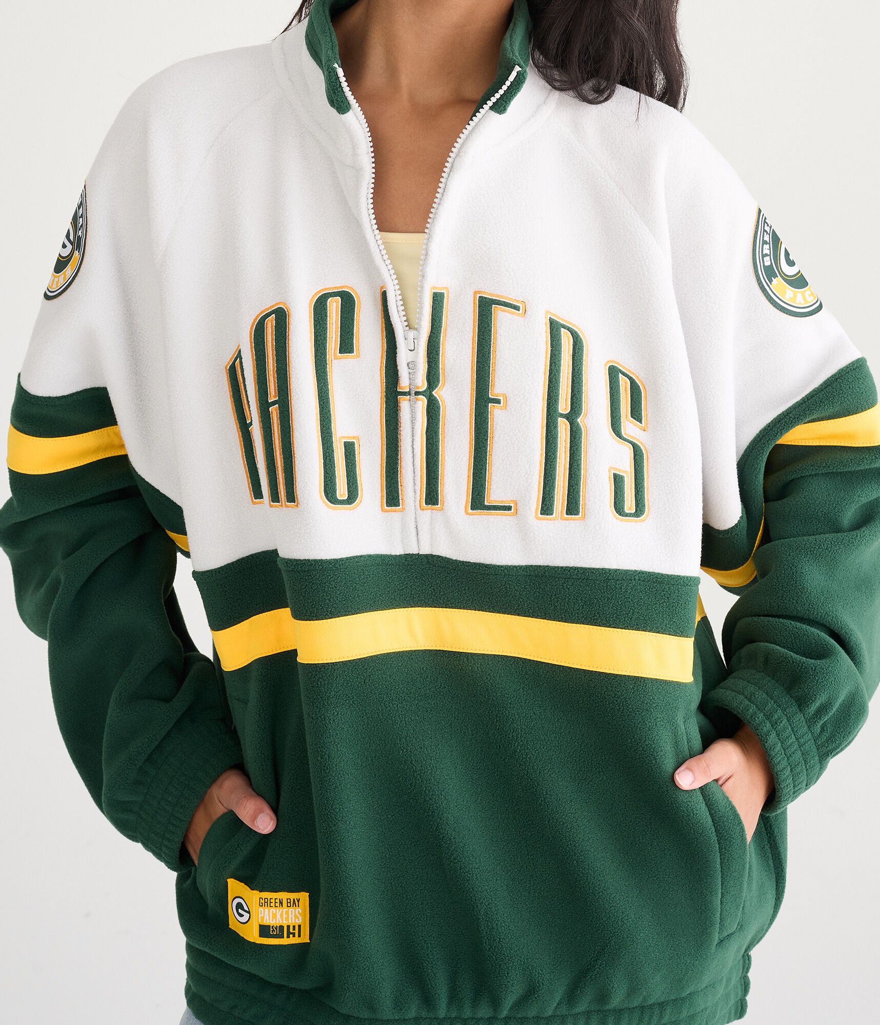 Green Bay Packers Polar Fleece Half-Zip Sweatshirt