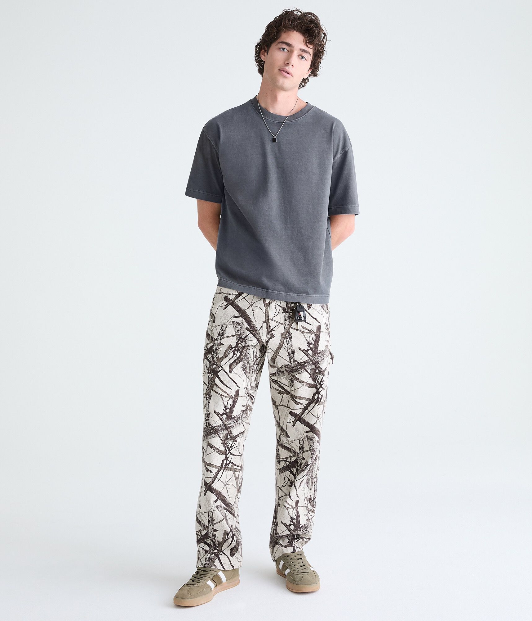 Forest Camo Graphic Baggy Carpenter Pants