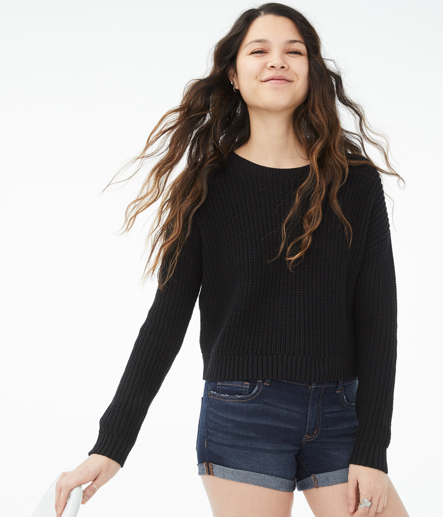 Twisted Open-Back Sweater