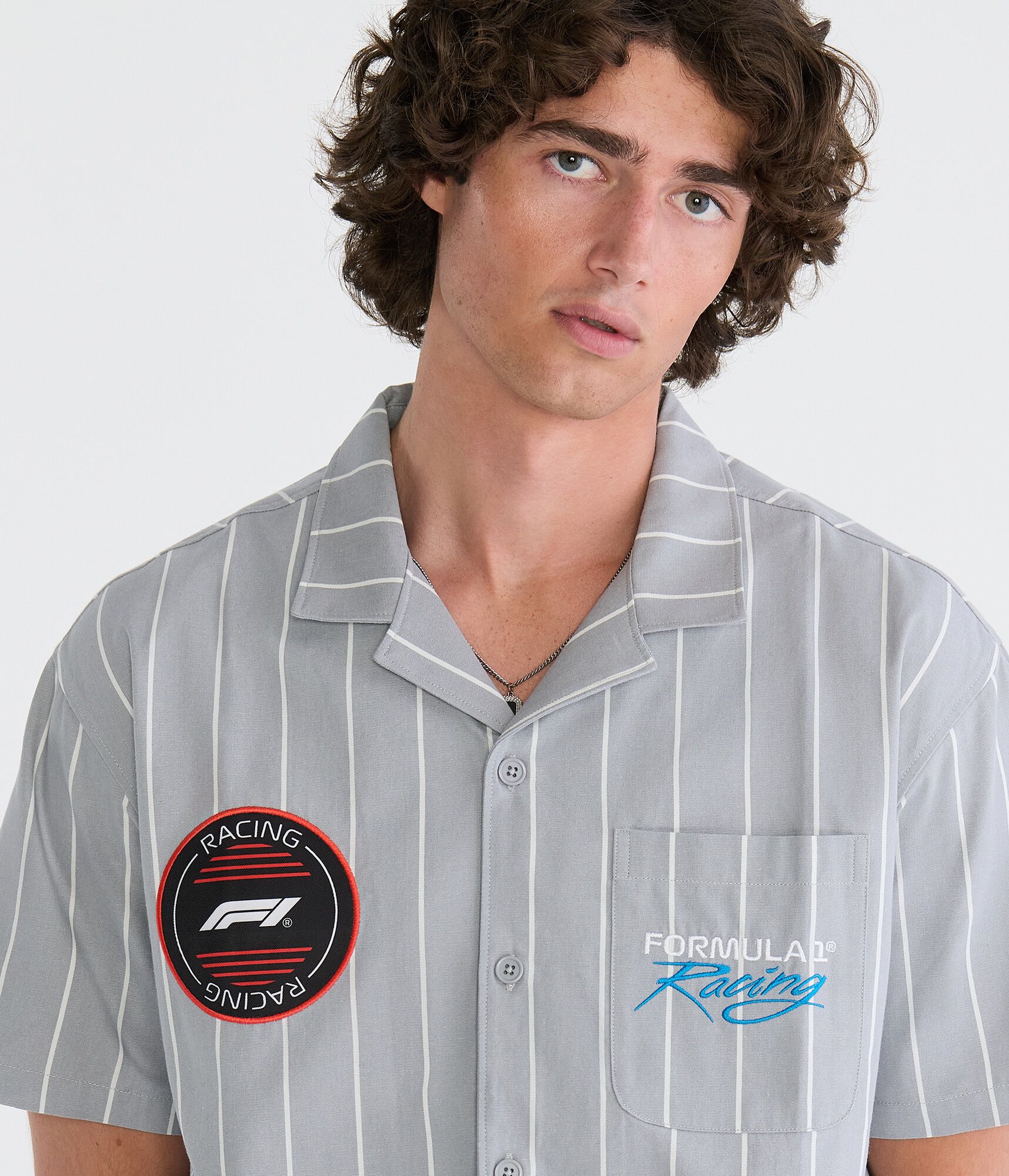 Formula 1&reg; Racing Striped Boxy Mechanic Shirt