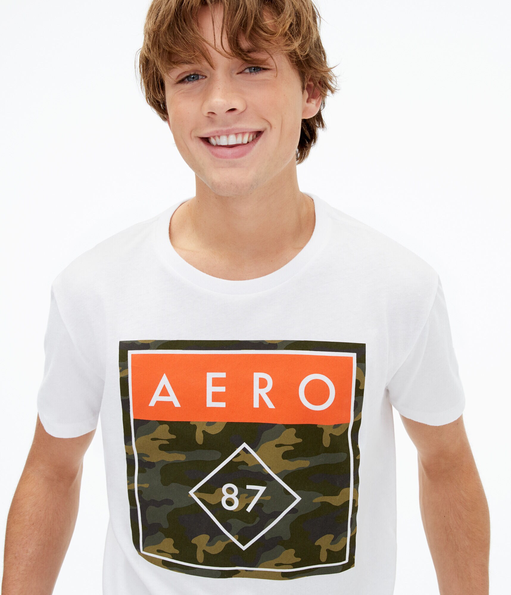 Aero Camo Square Logo Graphic Tee