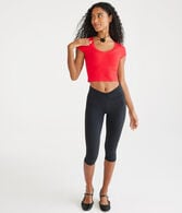 Seriously Soft Ribbed V-Neck Baby Tee