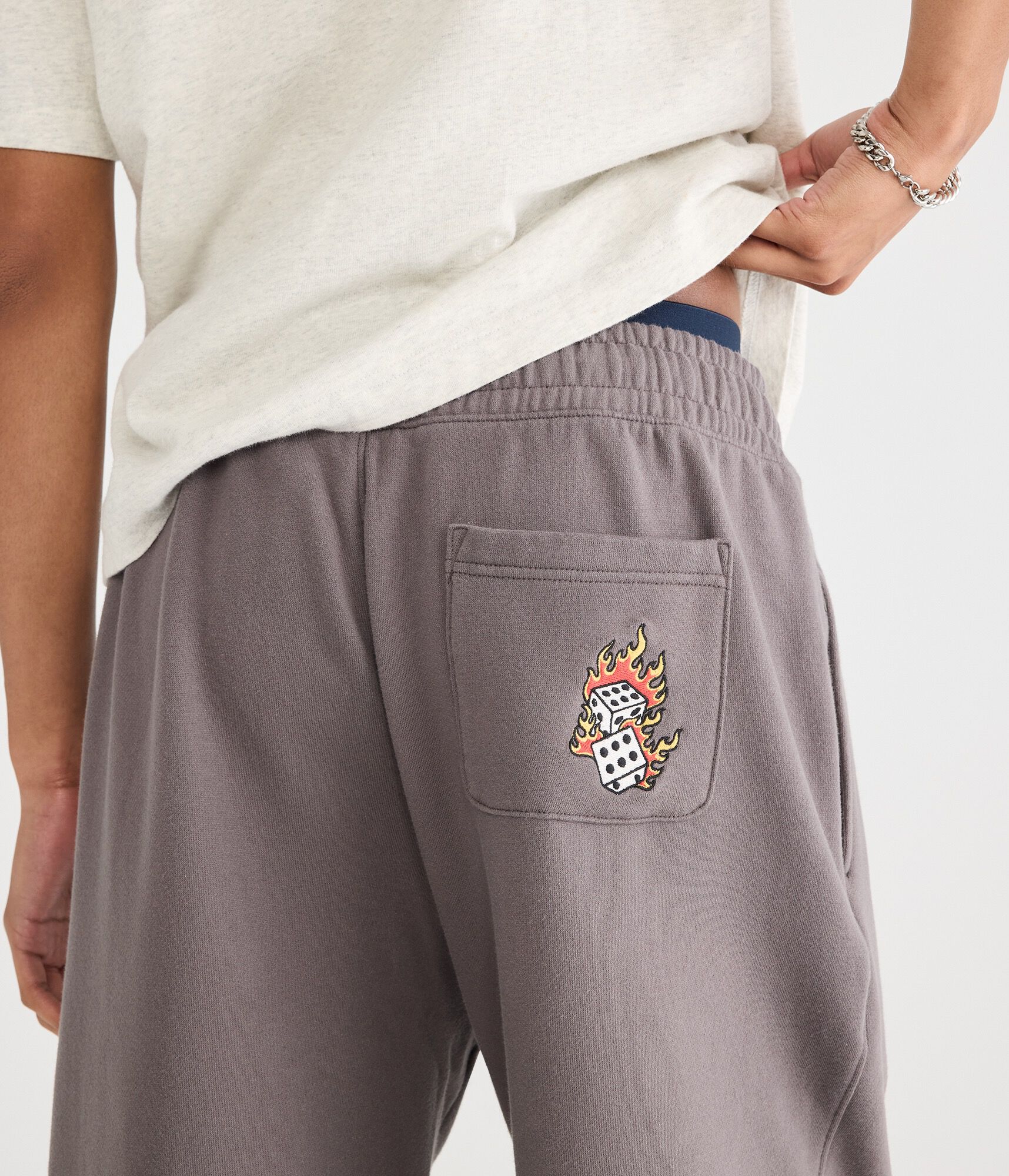 Cloud Soft Flaming Dice Jogger Sweatpants