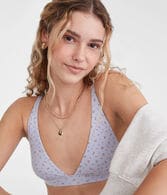 Floral Plunge Triangle Bra