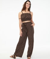 High-Rise Floral Wide-Leg Pants