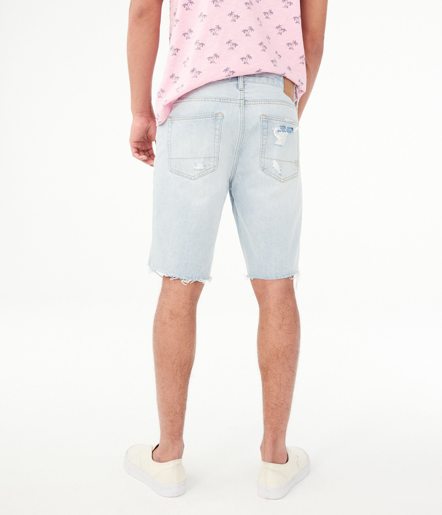 Loose Stretch Denim Cutoff Shorts