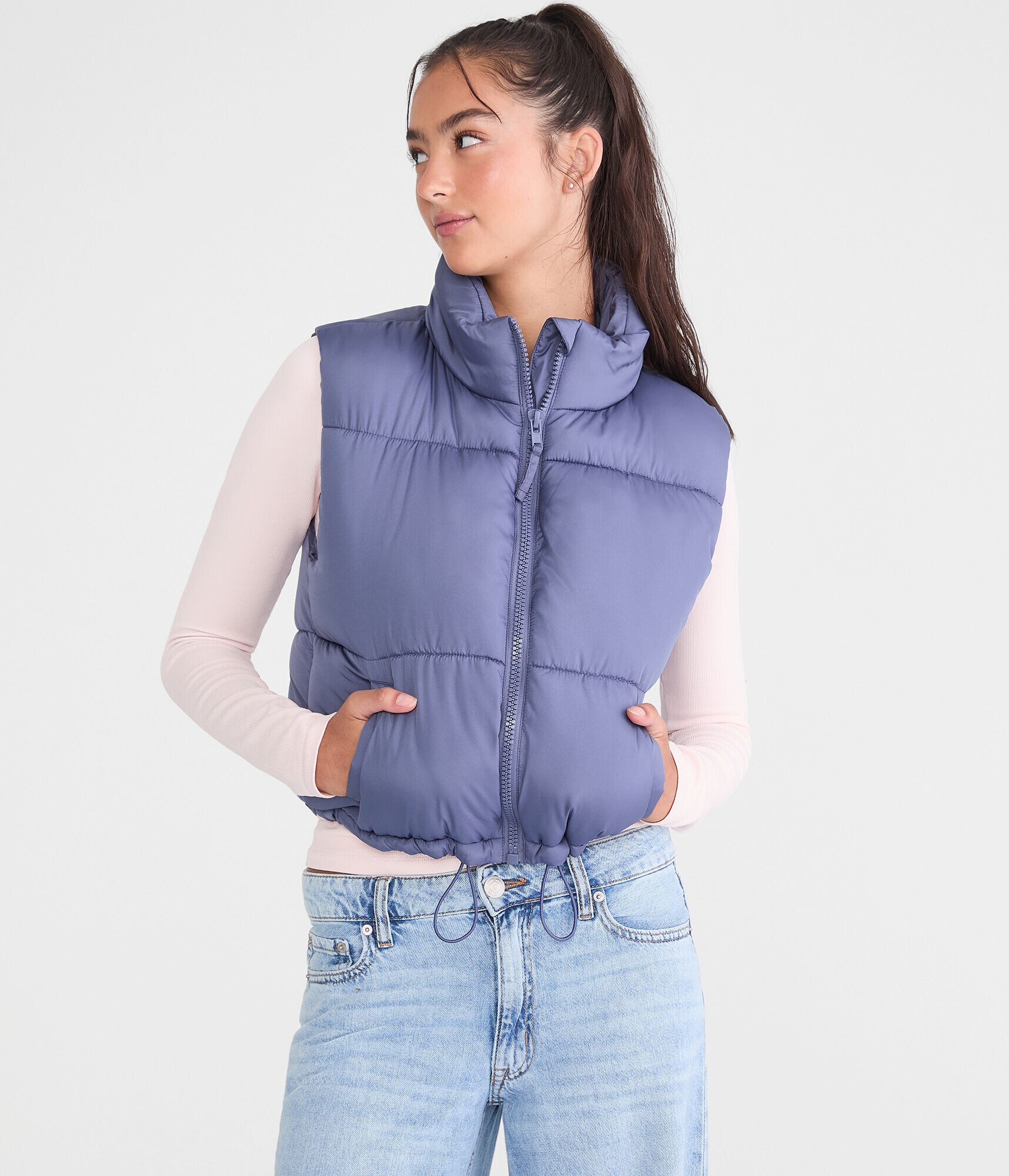 Lightweight Cropped Puffer Vest