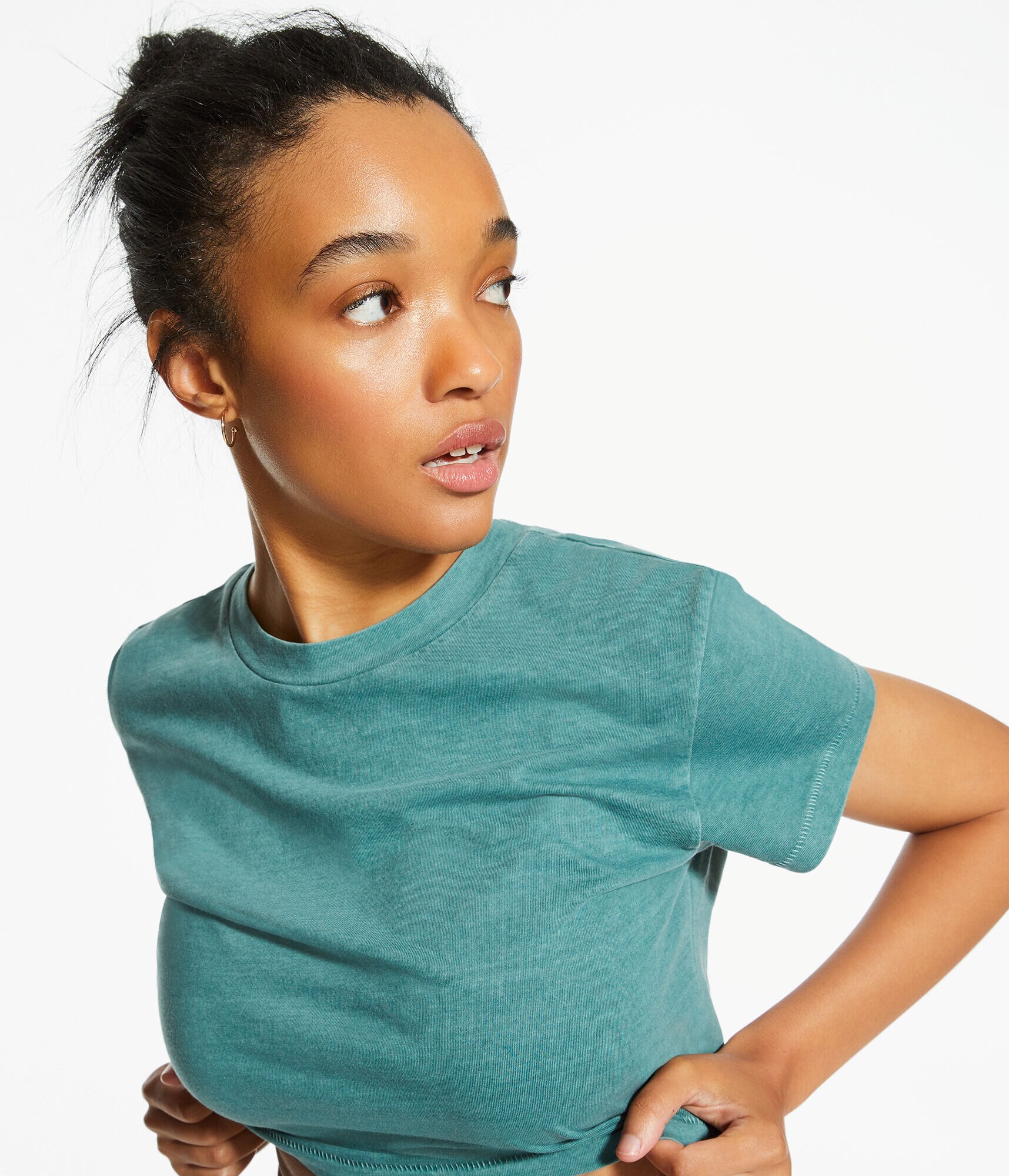 Washed Vintage Cropped Crew Tee