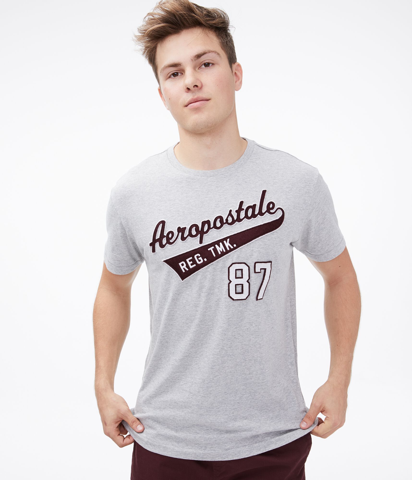 Aeropostale Trademark Appliqu&eacute; Graphic Tee