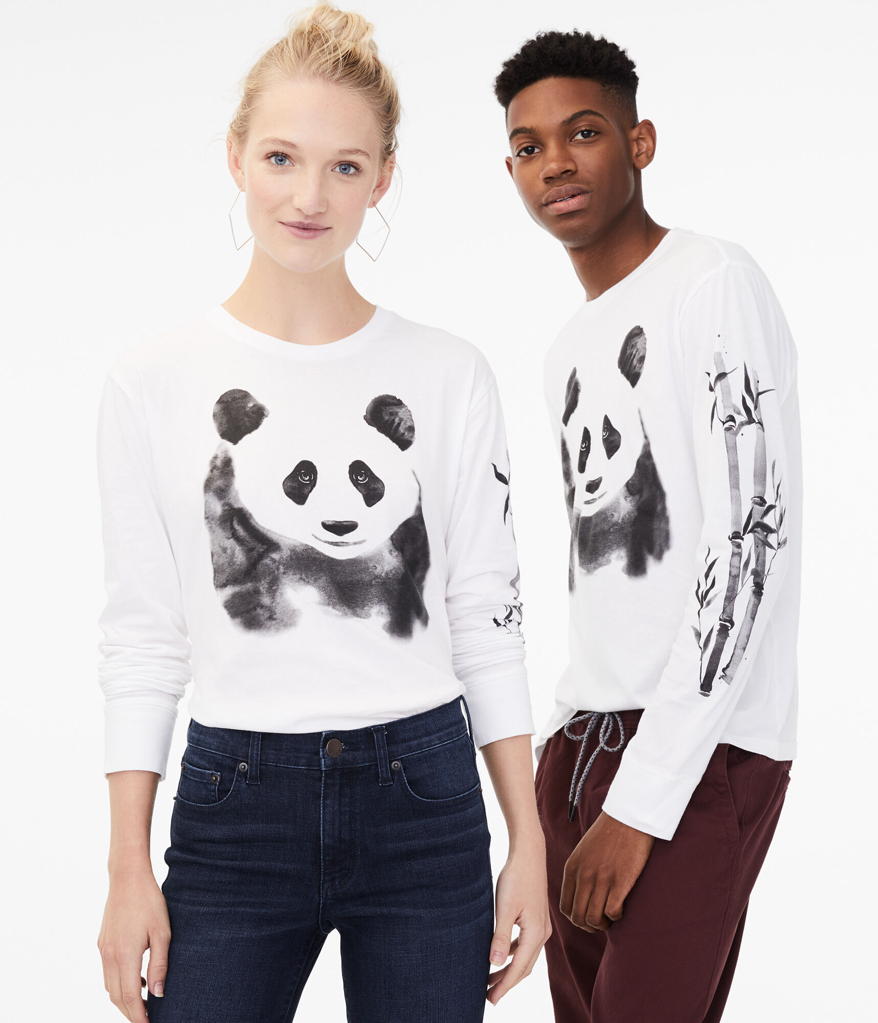 Long Sleeve Panda Spirit Animal Graphic Tee