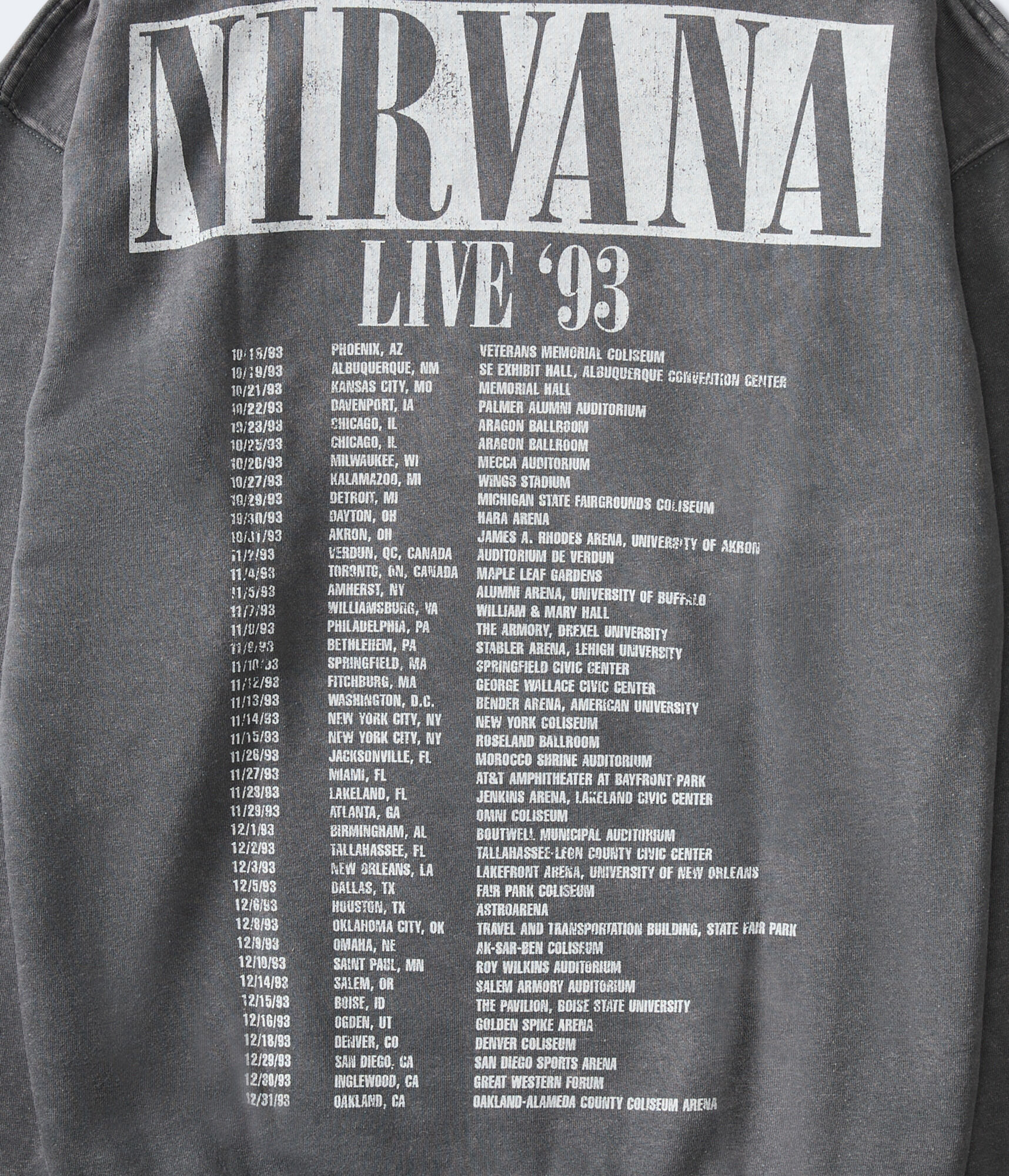 Nirvana Live '93 Tour Crew Sweatshirt