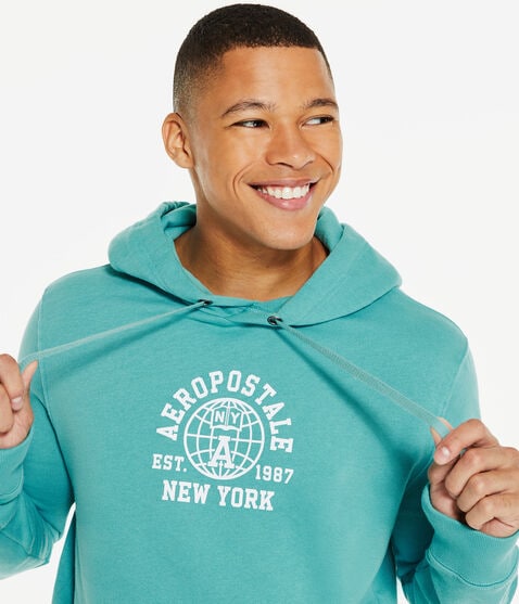 Aeropostale Globe Logo Pullover Hoodie