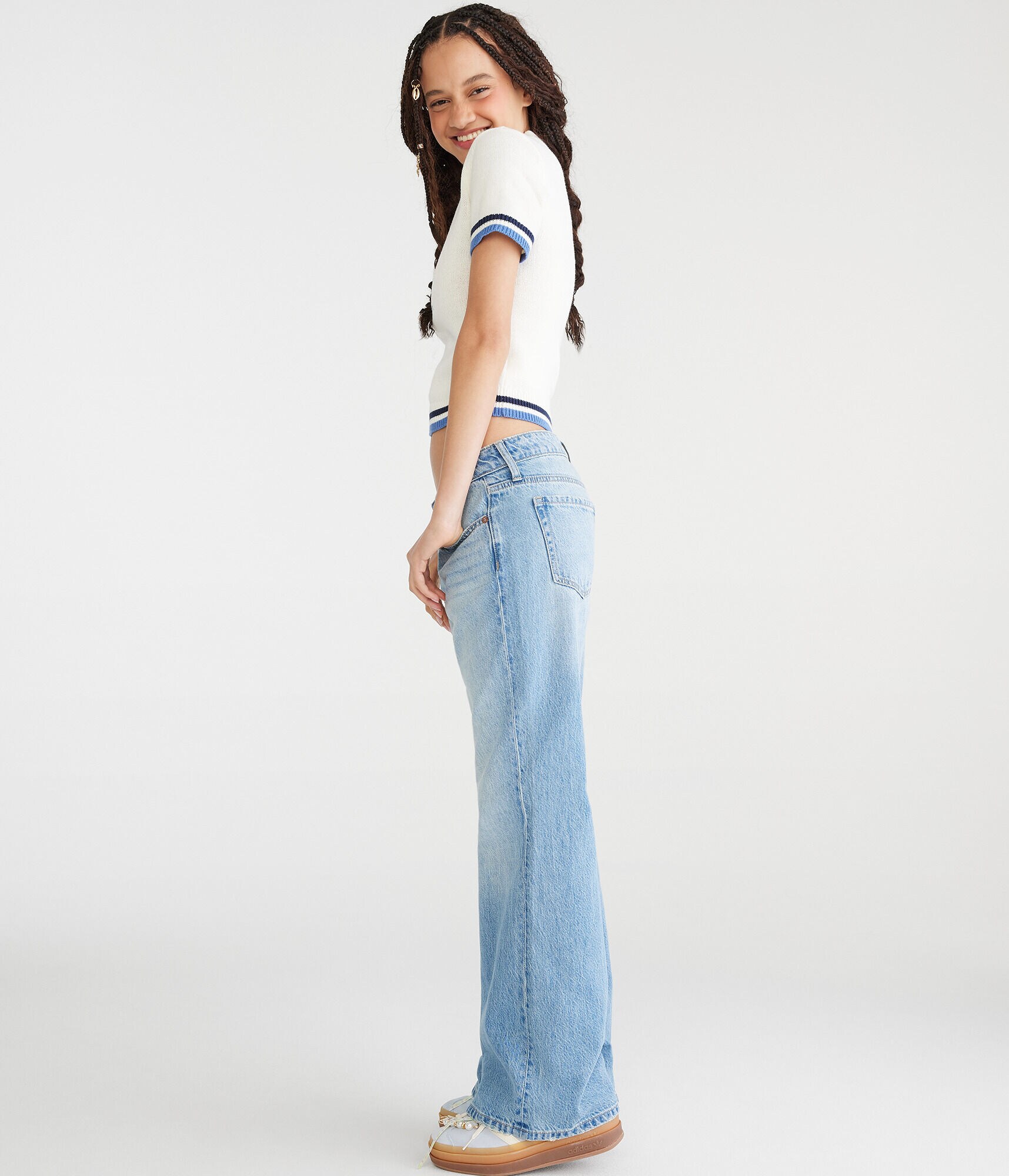 Low-Rise Baggy Flare Jean