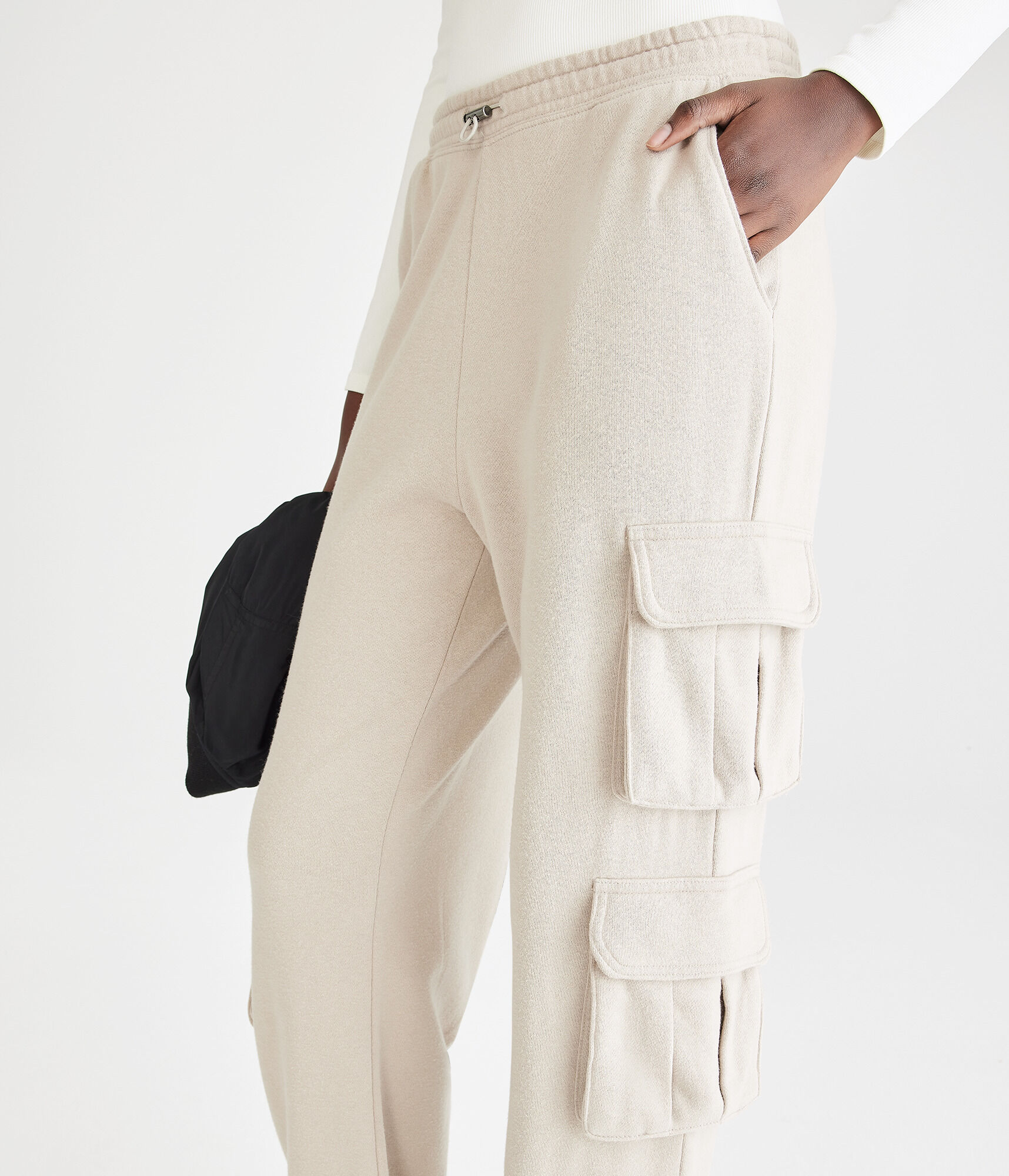 High-Rise Bungee Cargo Sweatpants