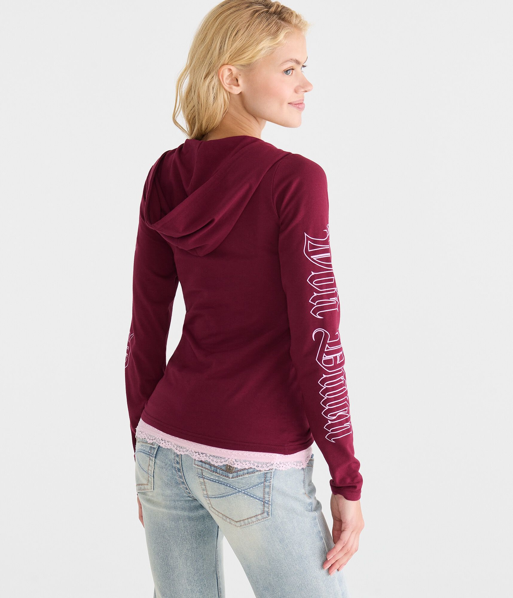 Von Dutch Hooded Graphic Henley