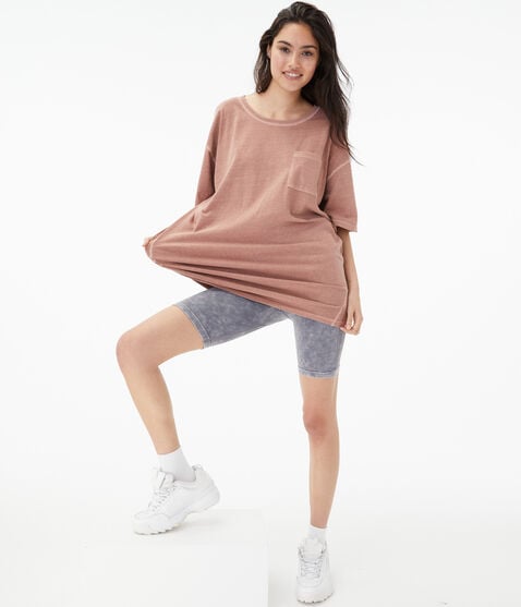 Washed Super-Oversized Boyfriend Crew Tee Washed Super-Oversized Boyfriend Crew Tee