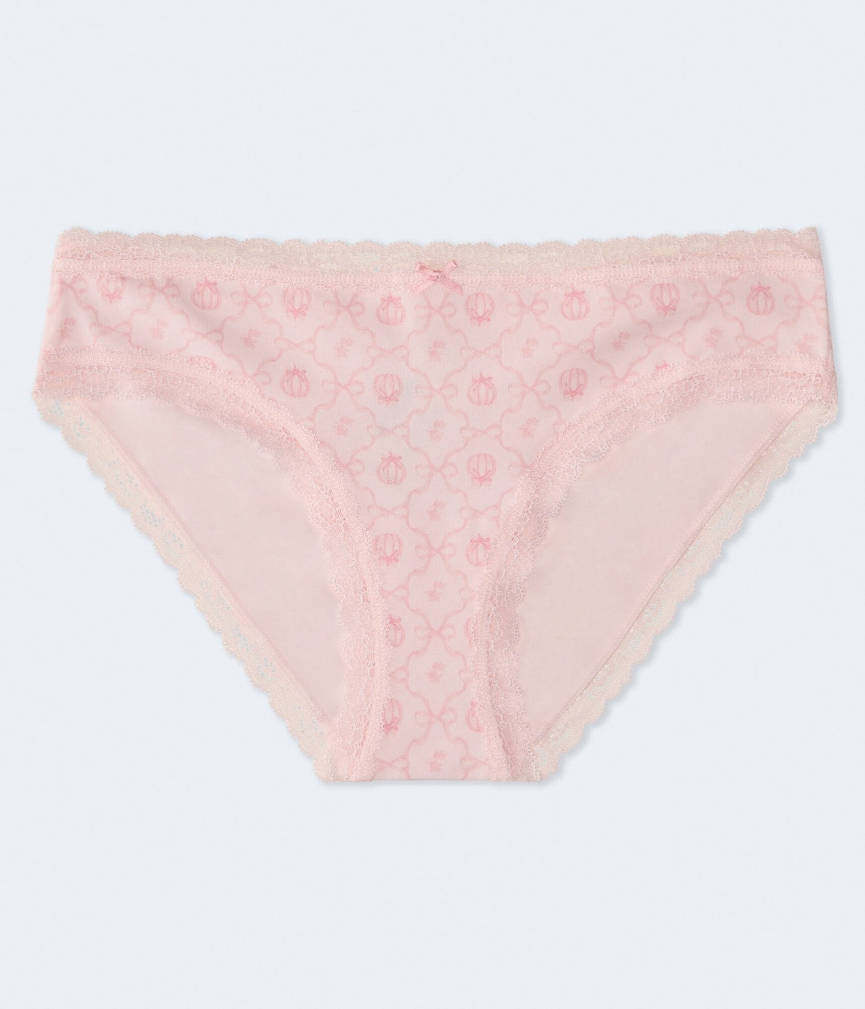 Floral Bow Lace-Trim Hipster