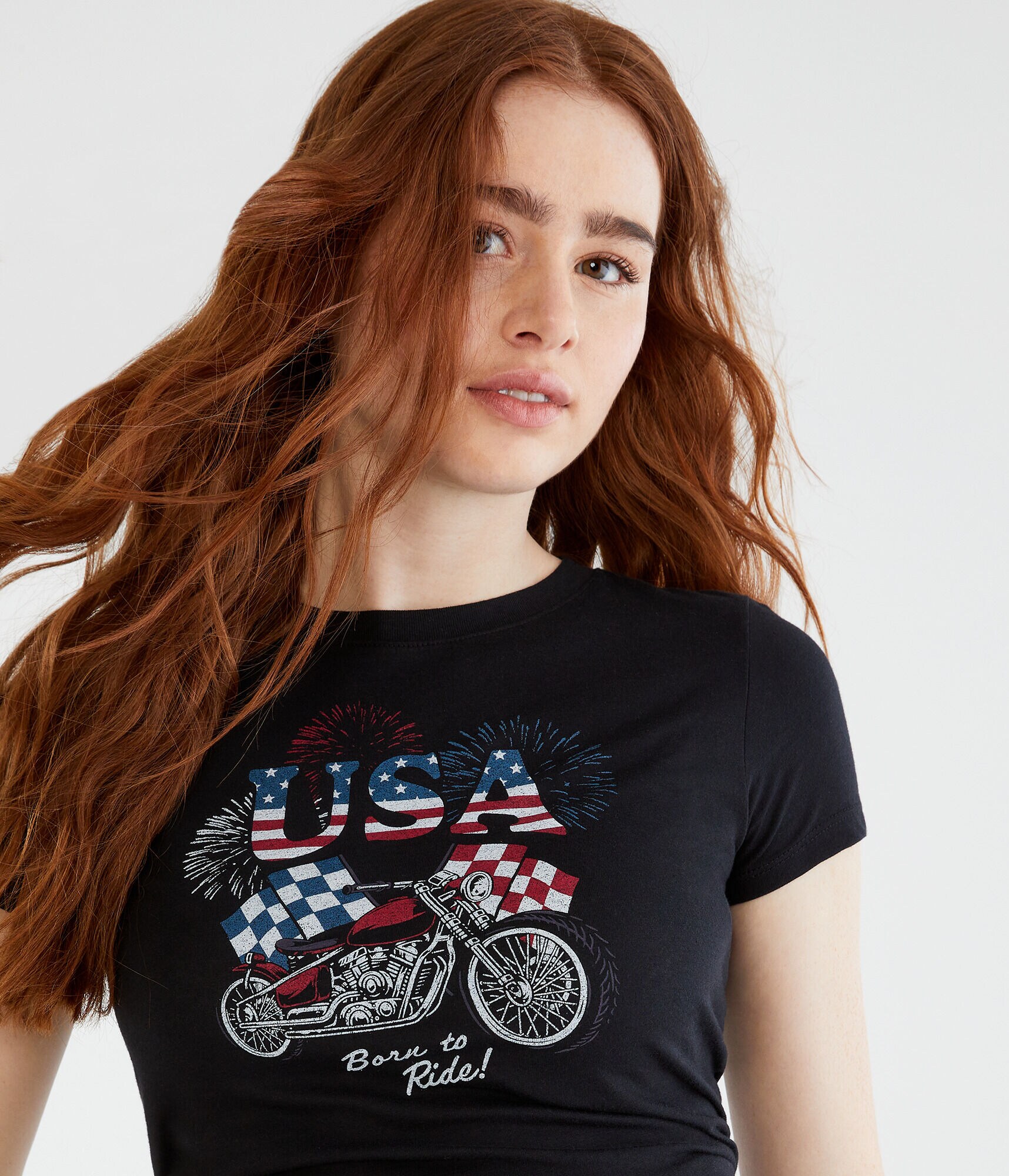 Born To Ride Motorcycle Graphic Tee