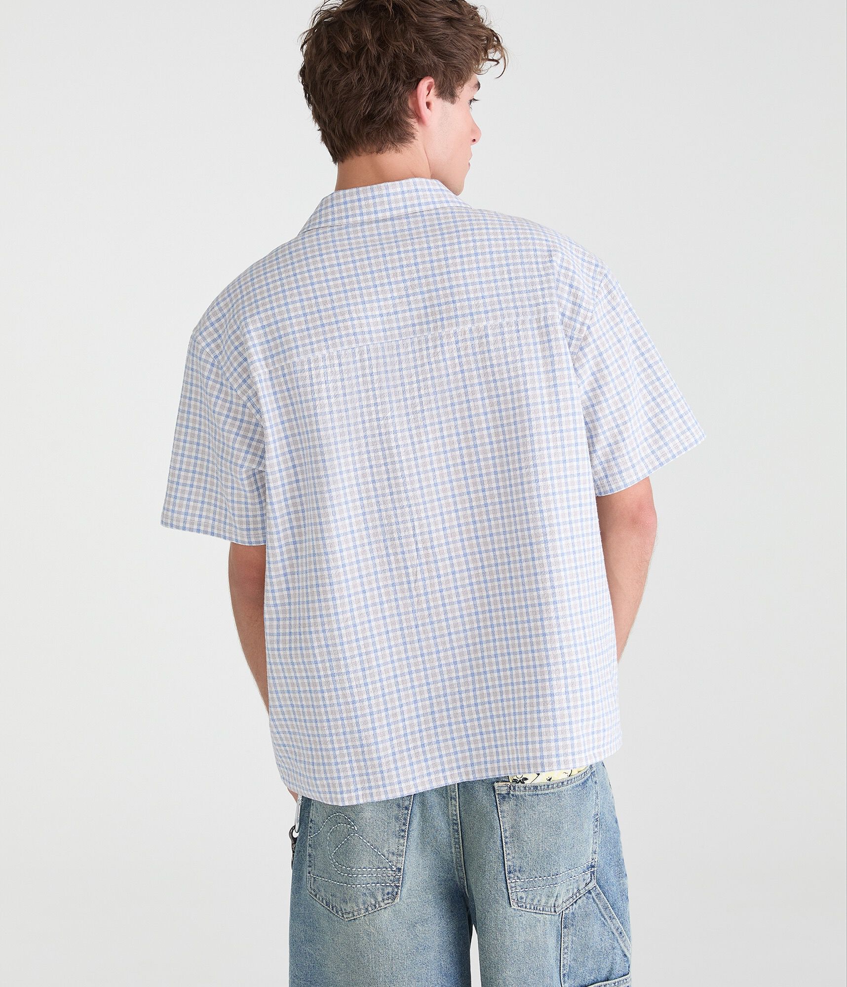 Quiksilver Oval Logo Microplaid Camp Shirt