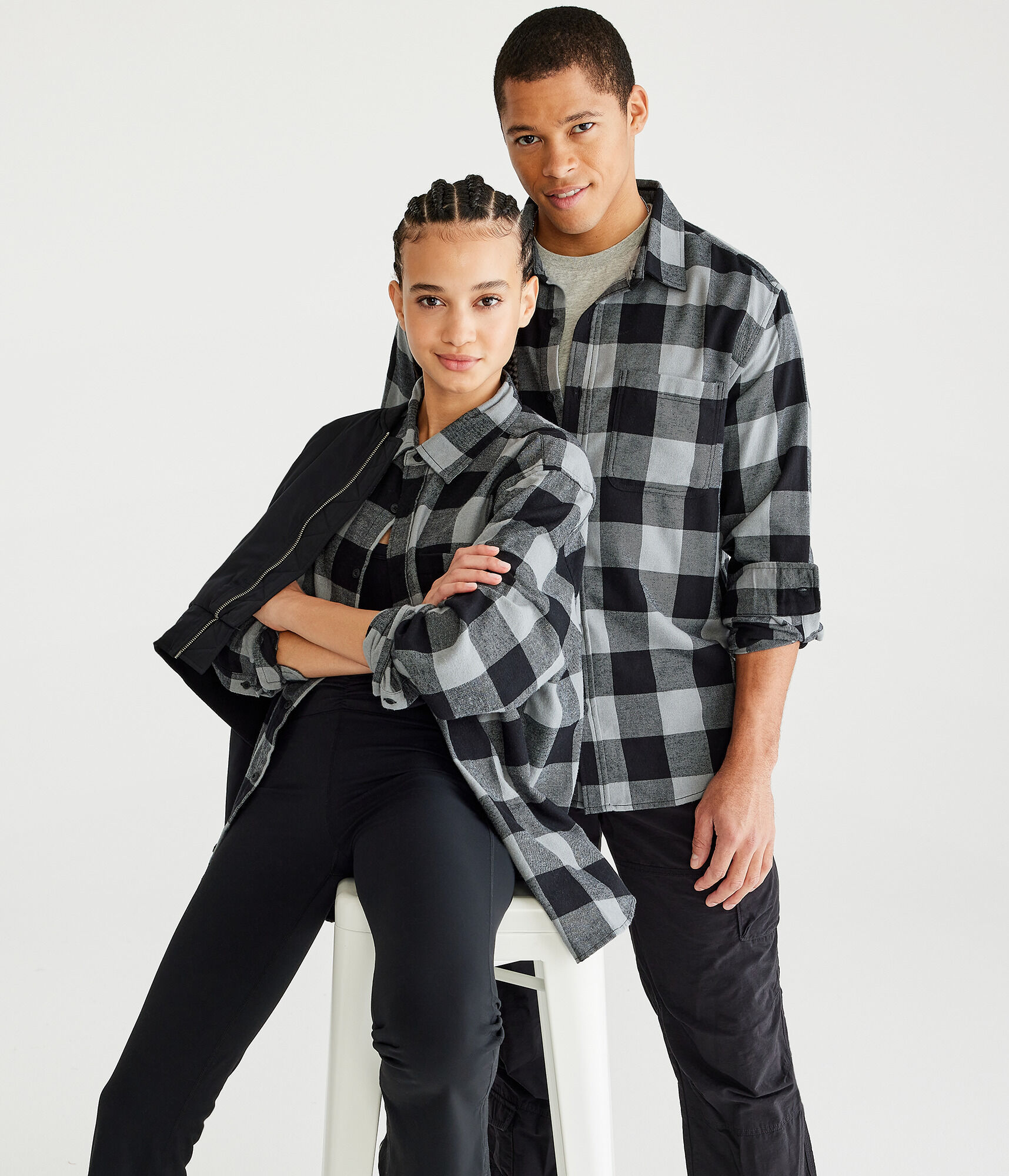 Long Sleeve Buffalo Check Softspun Flannel Shirt