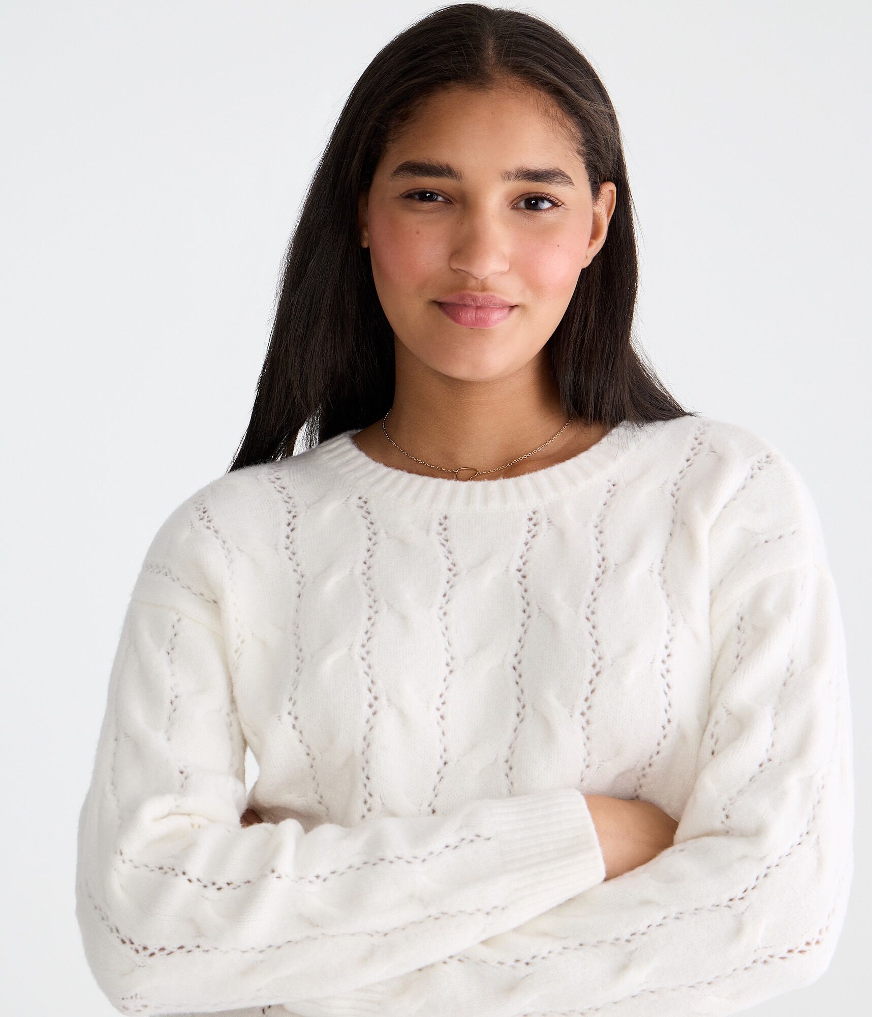 Cozy Cable Crew Sweater