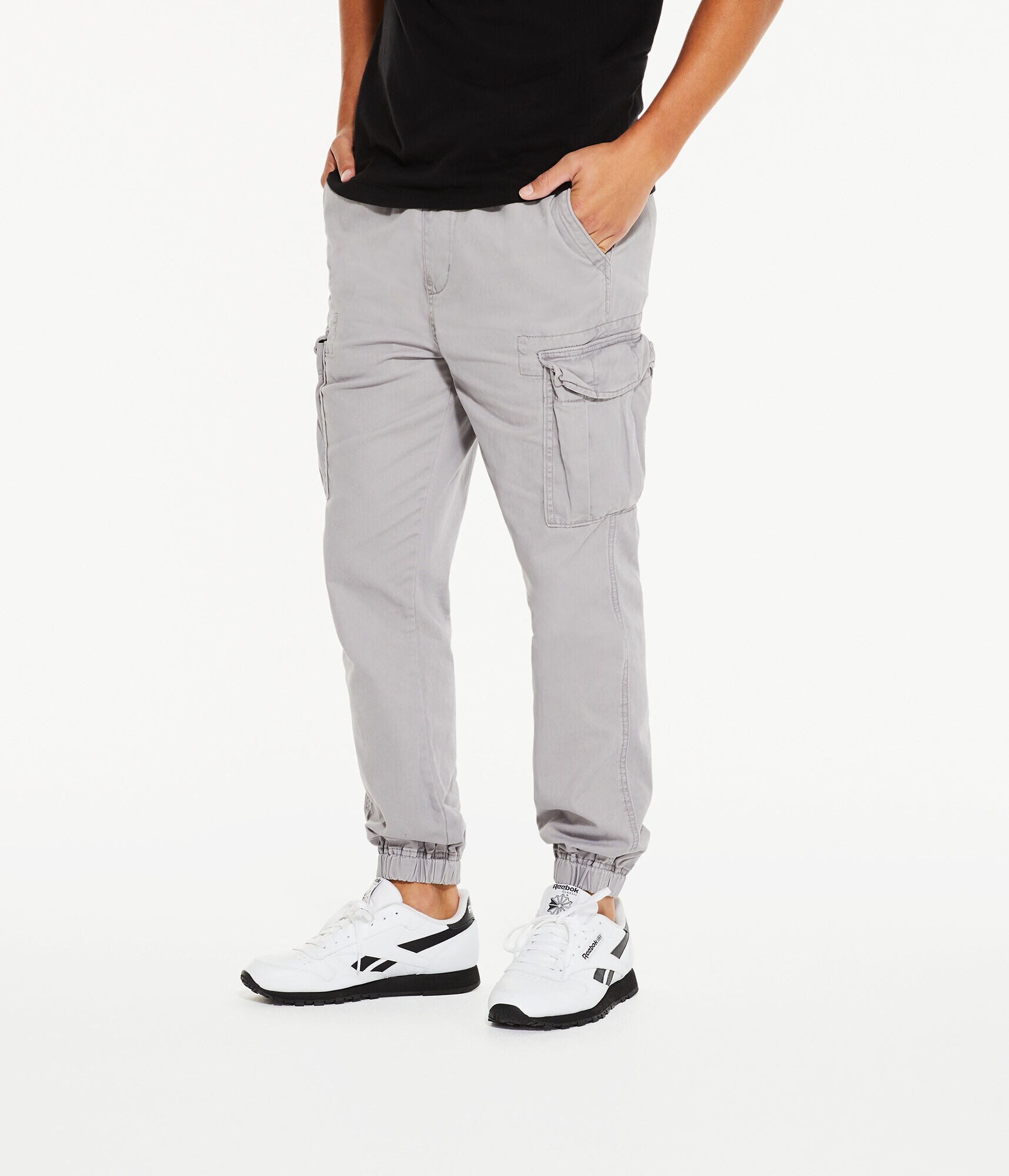 black cargo joggers men
