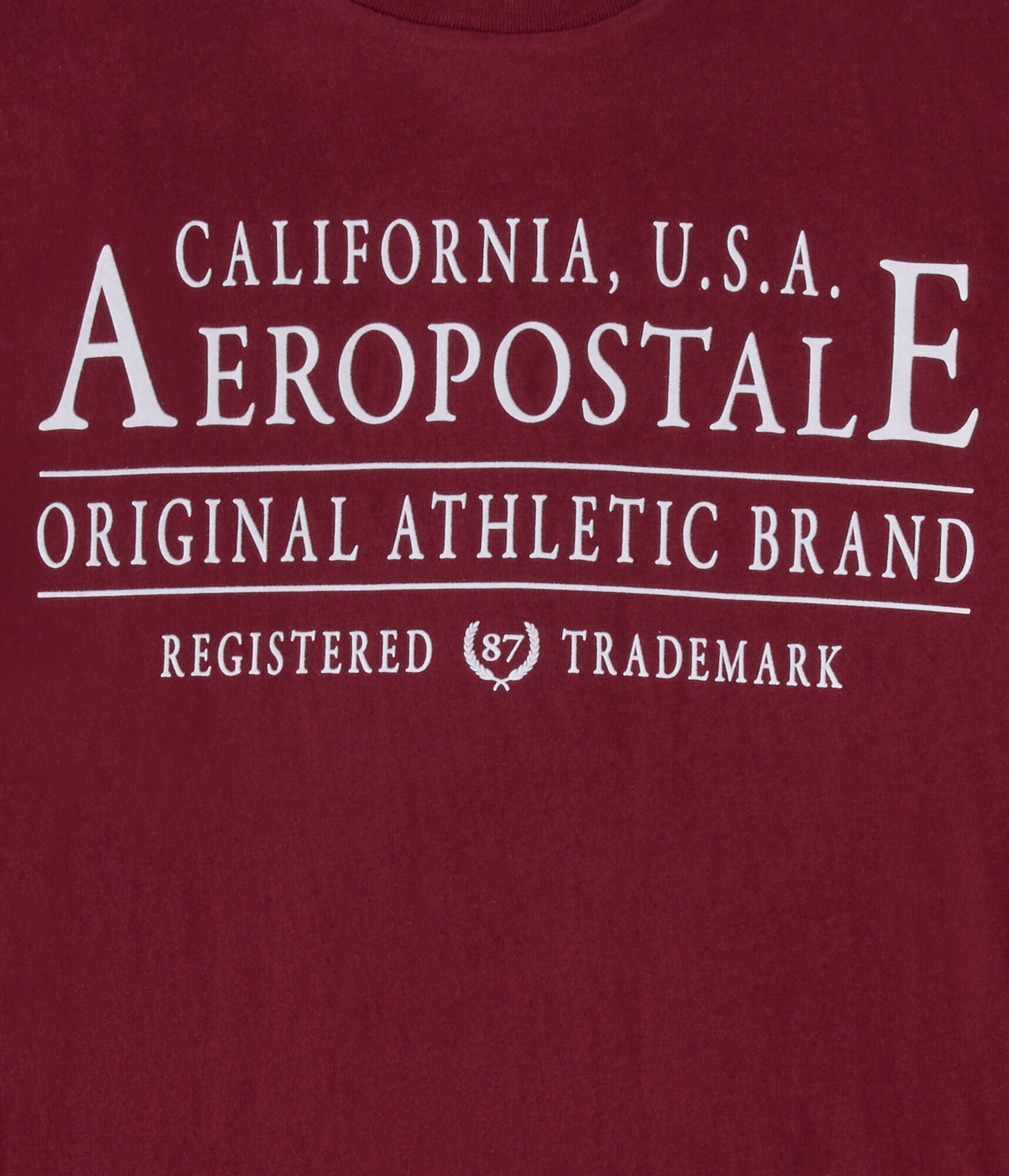 Aeropostale Athletic Brand Flocked Graphic Tee