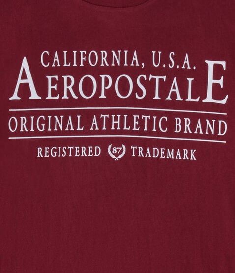 Aeropostale Athletic Brand Flocked Graphic Tee