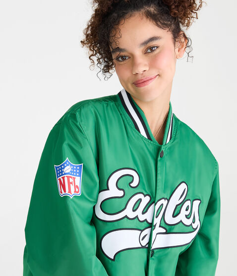 Philadelphia Eagles Satin Bomber Jacket Philadelphia Eagles Satin Bomber Jacket