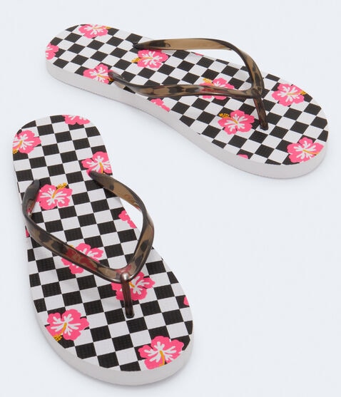 Hibiscus Checker Flip-Flop Hibiscus Checker Flip-Flop