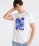 Aeropostale Floral Butterfly Graphic Tee