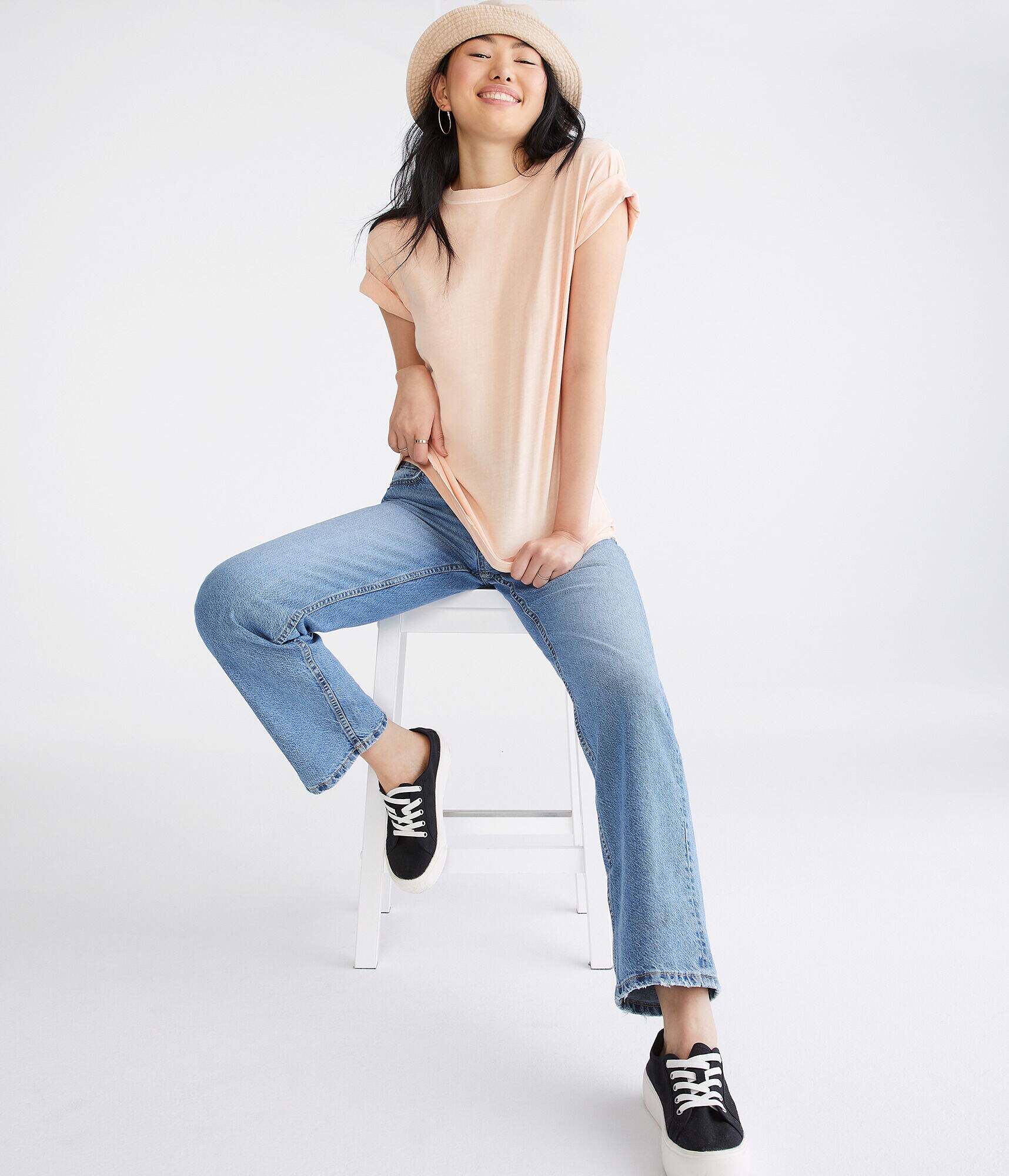 Washed Loose Fit Crew Tee