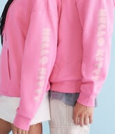 Hello Kitty Embossed Face Pullover Hoodie