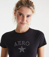 Aero Rhinestone Star Graphic Tee
