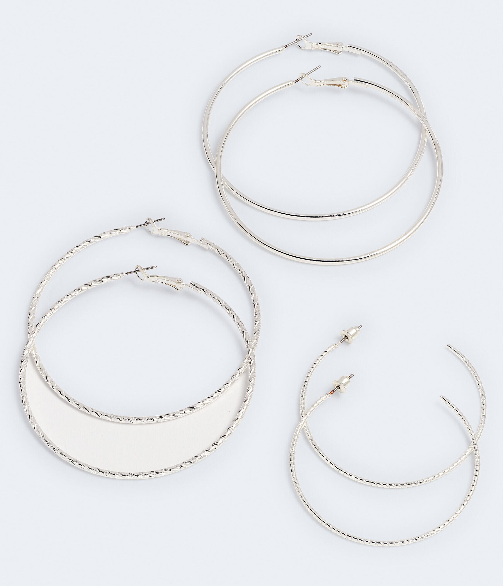 Textured Hoop Earring 3-Pack