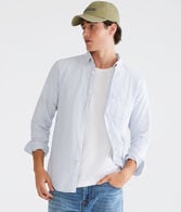 Long Sleeve Vertical Stripe Oxford Shirt